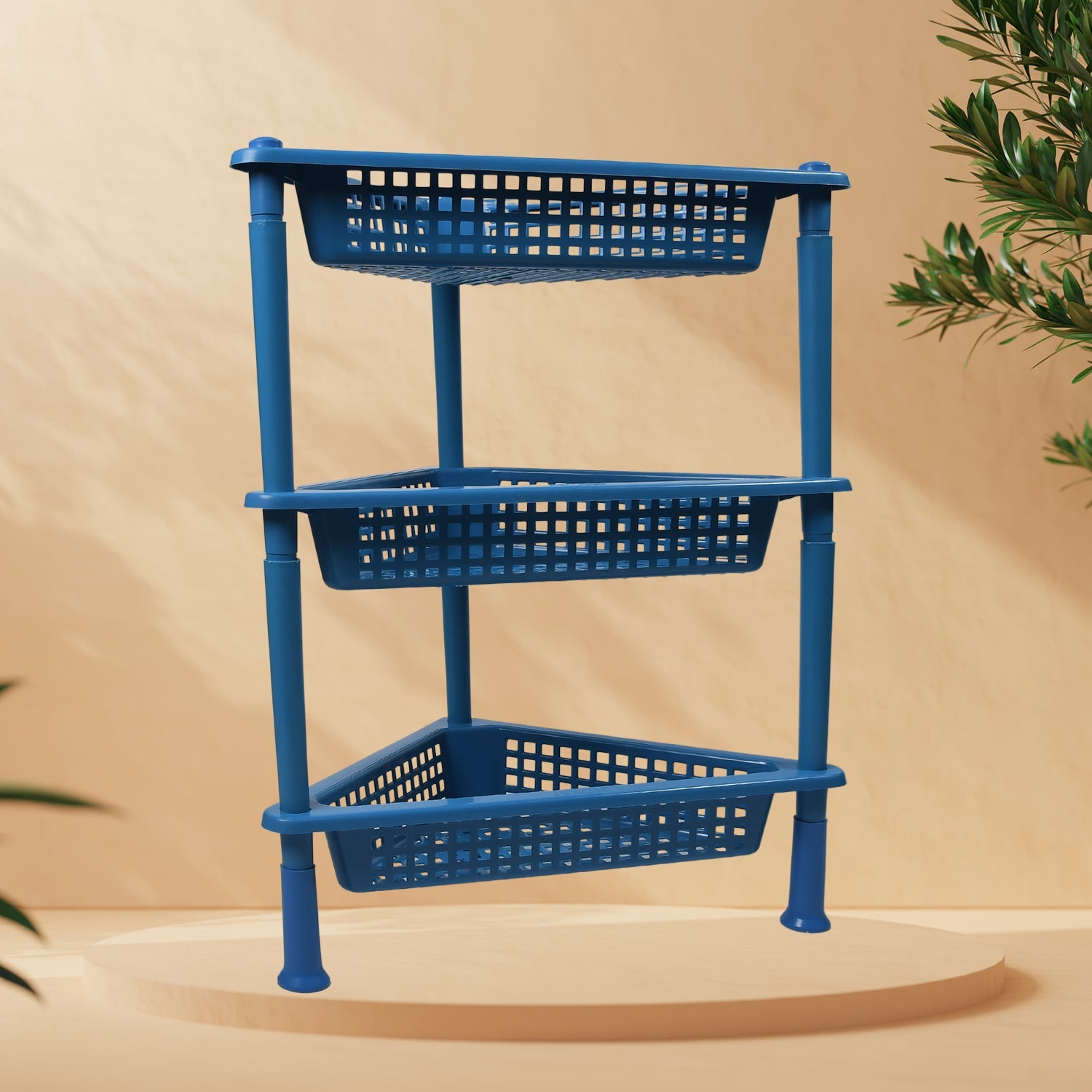 2812 Triangle Storage Plastic 3-Tier Rack Shelf For Kitchen, Living Room, Bathroom, Office DeoDap 2812 Triangle Storage Plastic 3-Tier Rack Shelf For Kitchen, Living Room, Bathroom, Office DeoDap